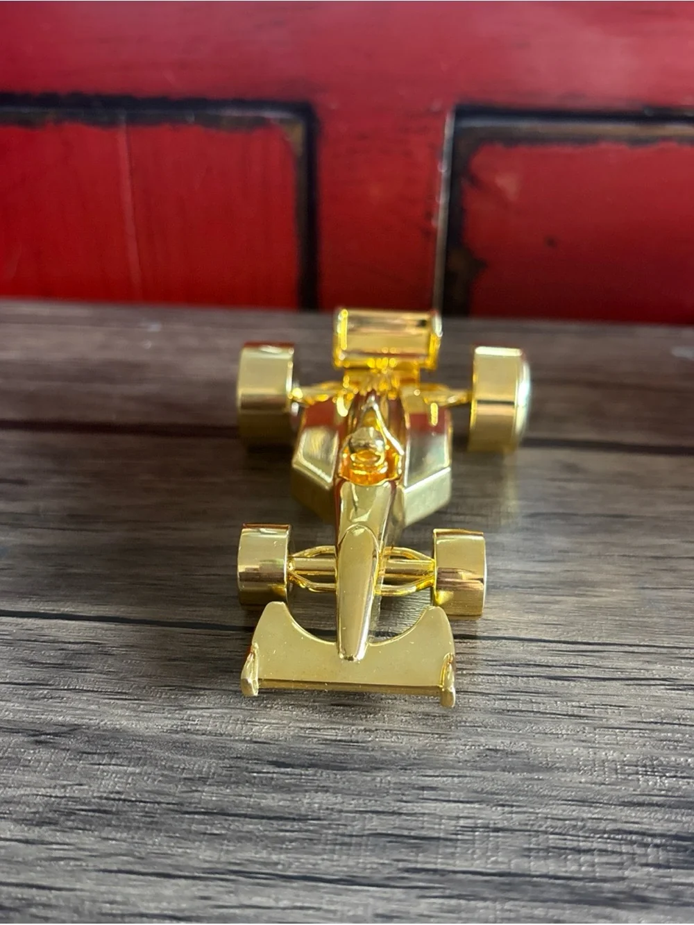 Xanadu Formula 1 Gold Racing Car Time  - Polished Metallic Accent